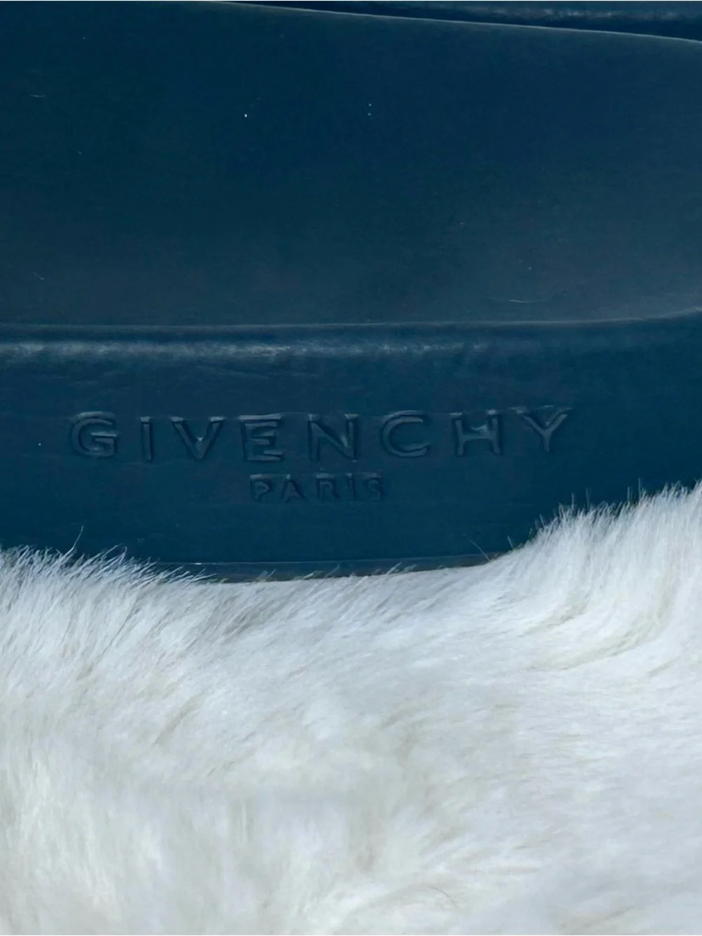 Givenchy Paris Black Logo Rubber Slides Sandals Size 43